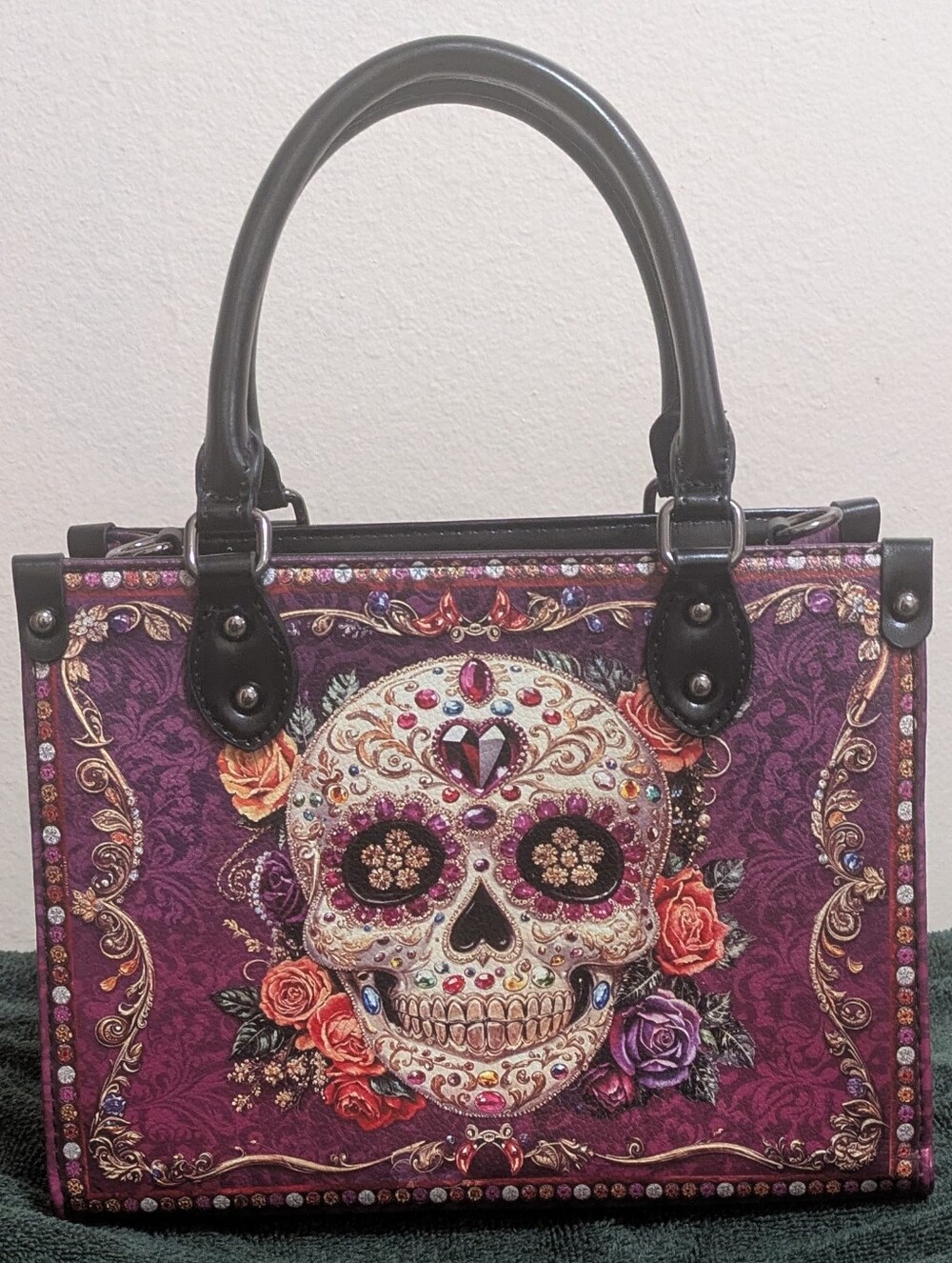 Skullette "Catrinelle" Handbag and Wallet Set - Picture 2 of 6